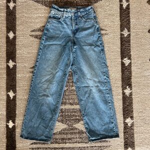 Madewell Curvy Perfect Vintage Wide-Leg Blue Jeans